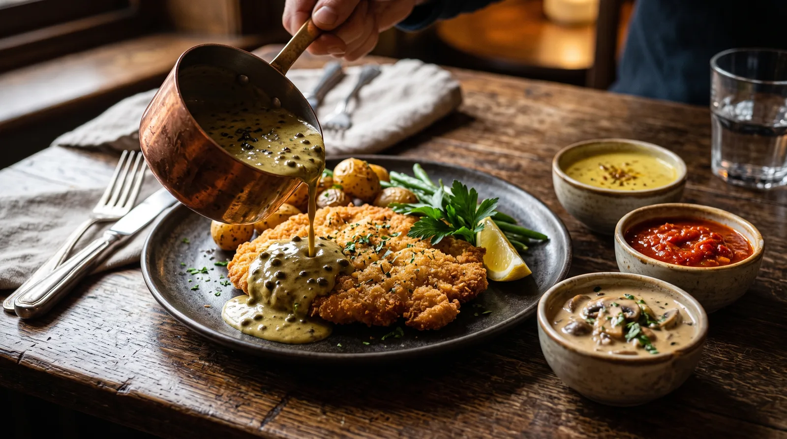 Schnitzel met bijgerechten
